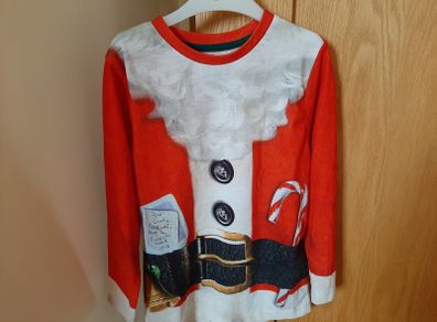 Boys Christmas Santa top 6-7 yr