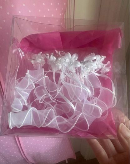 communion dress and hair accessory - perfect condition - worn once