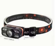 Super Rechargeable Outdoor LED Headlights, 6 Lighting Modes COB Rechargeable Head Mounted Lights, IPX7night Fishing Headlights