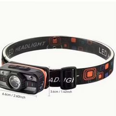 Super Rechargeable Outdoor LED Headlights, 6 Lighting Modes COB Rechargeable Head Mounted Lights, IPX7night Fishing Headlights