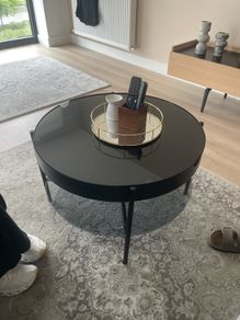 Glass coffee table