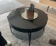 Glass coffee table
