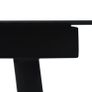 Garden Dining Table Black 150x80x74 cm Steel and Glass Image 3
