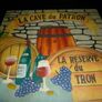 Wine rack Wooden Storage Box Crate Hand Painted. Vintage Image 2
