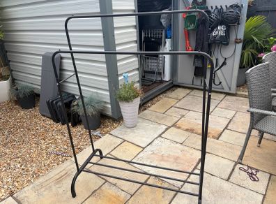 double heavy duty clothes rail