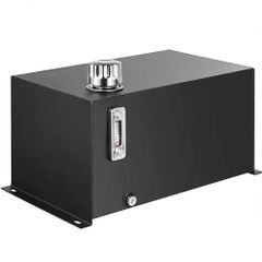Hydraulic Fluid Tank 37.9 L Fuel Tank Heavy Duty Hydraulic Steel Tank Reservoir, Gasoline Transfer Tanks, Hydraulic Reservoir with Strainer Temp Gauge Filter