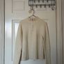 Quarter zip fitted off-white sweater Image 2