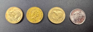 New Zealand and Cayman Islands coins