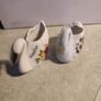Set of Two Pretty Vintage Style Floral Decorative Bone China Swan Ornaments Image 9