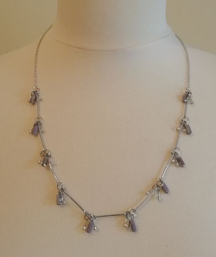 DesignSix London Silver Amethyst Necklace New With Tags.
