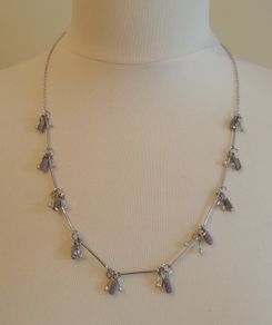 DesignSix London Silver Amethyst Necklace New With Tags.
