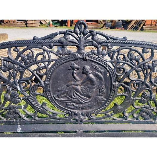 Bench Large Black Cast Iron Lady Bench CH-R-S126-B
