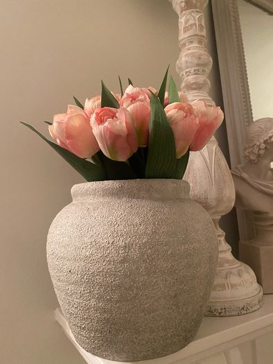 ShabbyChic Large Pit with Flowers