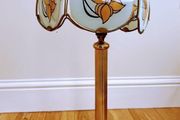 Vintage brass lamp with a Hollywood shade