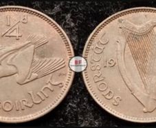 [#2167] - Ireland 1937 | Irish 1/4d | Farthing | Woodcock | KM.1 | High Grade