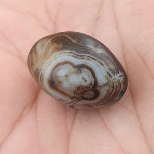 Vintage Natural Suliemani Eyes Agate Bead Amulet