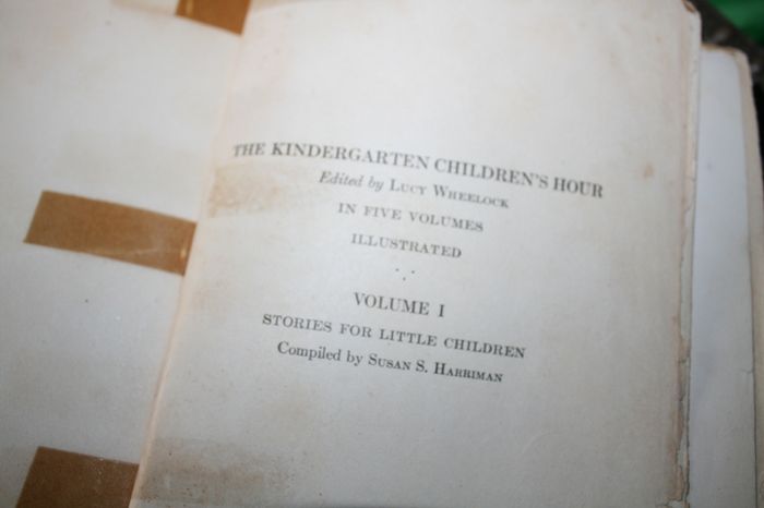 Stories for Little Children // 1920 Hardback // The Kindergarten Children's Hour // Children's Stories and Poems , Songs, plays, Vol 1