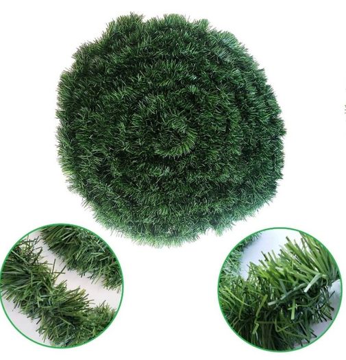 Green Christmas Garland Decorations,50Feet/15.5 M Christmas Tinsel Garland Artificial Greenery Garland Decorations (FREE POSTAGE)