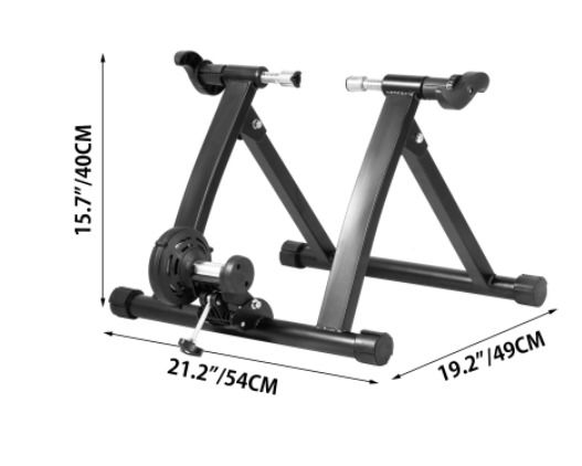Magnetic Indoor Bike Trainer Stand 750W Fluid Resistance 330LBS Bicycle Rear Easel Fits for Wheels 26"-29" Riding Exercise