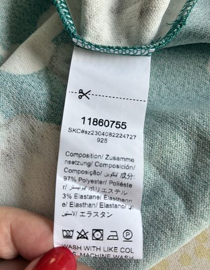 Brand-New Green Floral Dress with Short Sleeves Size Medium UK 10 / EU 38
