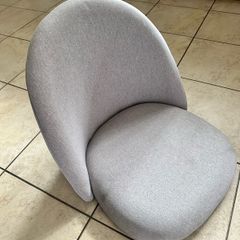 Grey Swivel Chair with Wheels