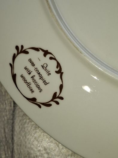 2 Beautiful Romeo and Juliet and the Twelfth Night Shakespeare Flower Plates Caverswall England, no chips or cracks, Postal Available or Collection