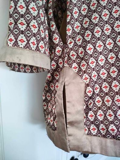 Brown Gold kaftan Small satin top Postage included
