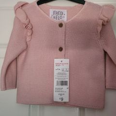 Girls Pink Cardigan 0-3mths