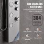 Shower Panel System, 4 Shower Modes Shower Panel Tower, Rainfall, Waterfall, 5 Full Body Massage Jets and 3-Setting Handheld Shower Head with 59" Hose Image 4