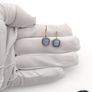 Vintage 925 Sterling Silver & Blue Agate Earrings Image 8