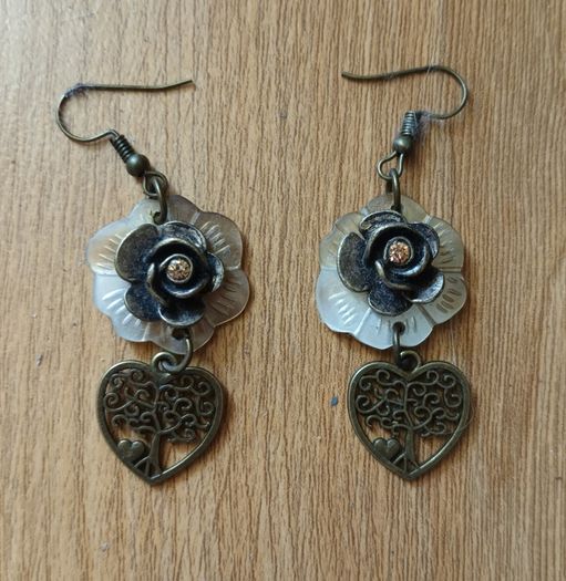 Flower tree of life earrings