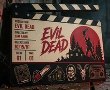 The evil Dead display clap board