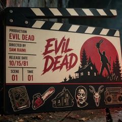 The evil Dead display clap board