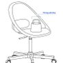 white swivel office chair - excellent condition Image 7