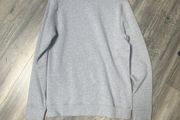 100% Organic Cotton Heather Grey Cloud Brushed Fleece Pullover Crew Junper