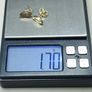 Vintage 9ct Gold 375 Marquise Stud Earrings Small Dainty Crystal/CZ Earrings Image 2