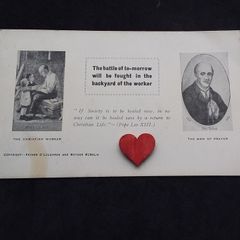 Ireland Religious Card : Matt Talbot , " The Christian Worker " and " Man of Prayer - 1920s