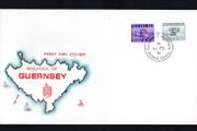 1975 Guernsey 6p &amp; 15p Postage Due Stamp First Day Cover (FDC).