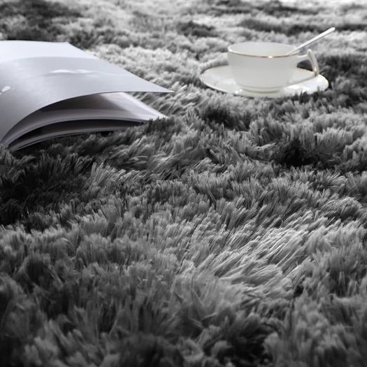 MULTIPLE SIZES/COLOURS AVAILABLE Homeware Rugs Living Room - Grey Area Rugs for Bedroom Anti Slip - Modern Super Soft Thick Pile Small Fluffy Shaggy Rug Non Shedding, 50cm x 80 cm