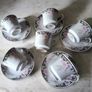 Set of Vintage Floral Porcelain Tea Cups and Saucers Image 3