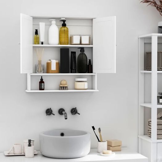Wall-mounted Medicine Cabinets Bathroom Living Room Organizer with Mirror (FREE POSTAGE)