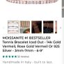 Silver chain and bracelet flooded with moissanites Image 4