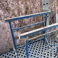 builders trestles plastering block laying