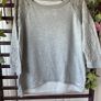 sweatshirt Hollister grey sweatshirt with 3/4 lace sleeves scoop neckline medium Image 7