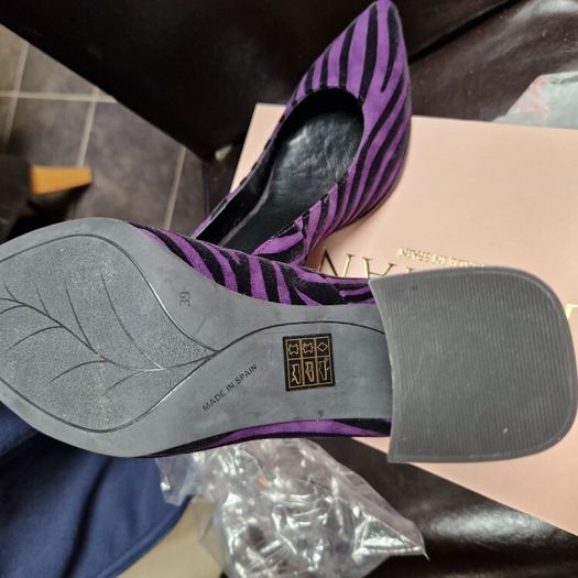 MARIAN womens black purple suede shoes bnwb