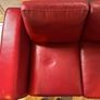 Red Leather Couch Image 2