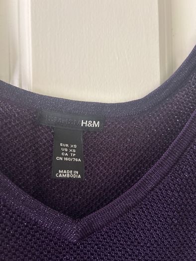 H&M sparkling purple top