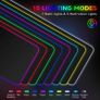 Charging RGB Gaming Mouse Pad - Wireless 15W Mousepad LED Extra Large Mouse Mat 80  30cm, 10 Light Modes Gaming Room Accessories, Computer Keyboard Mat Fast Charging Desk Mat for Gaming, Black Image 3