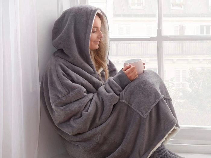 Hoodie Blanket Ultra Soft Sherpa Fleece Warm Cosy Comfy Oversized Wearable Hooded Sweatshirt Throw for Women Girls Adults Men Boys Kids Big Pocket Snoodie MULTIPLE COLOURS AVAILABLE (FREE POSTAGE)