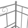 Pull-out Sofa Bed Frame Grey Metal 90x200 cm Image 9